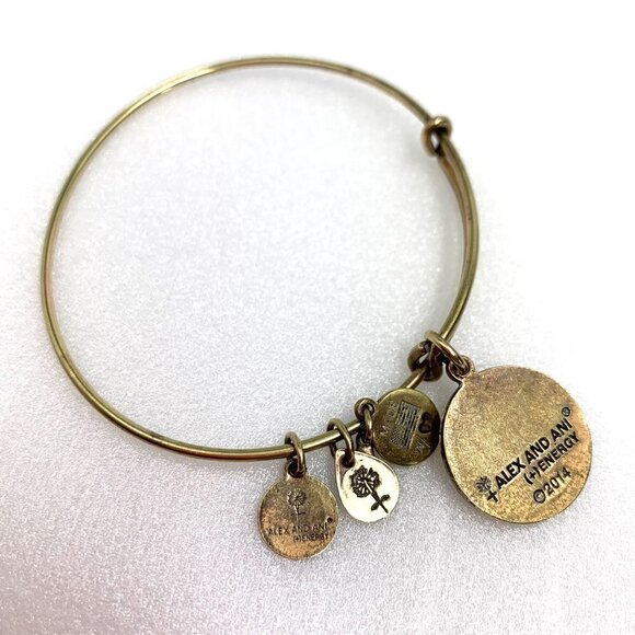Alex and Ani Gold Tree of Life Charm Bracelet - Expands 2"- 3.5" 2014 - Picture 2 of 2